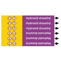 Značení potrubí ISO 20560, hydroxid draselný